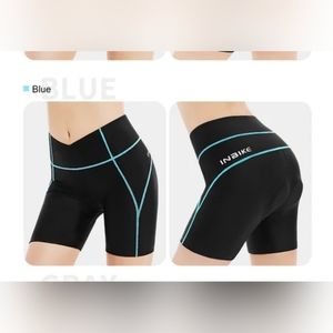 SMALL Blue INBIKE Women Cycling Shorts Outdoor Sports Fitness Bike Shorts Cross